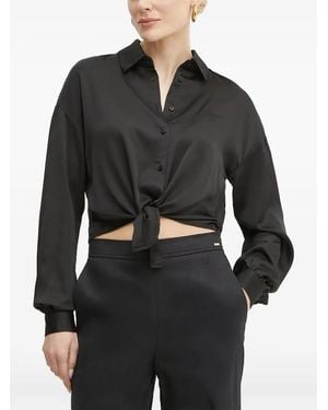 Guess Tie-Front Blouse - Black