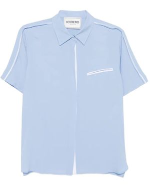 Iceberg Short-Sleeve Top - Blue