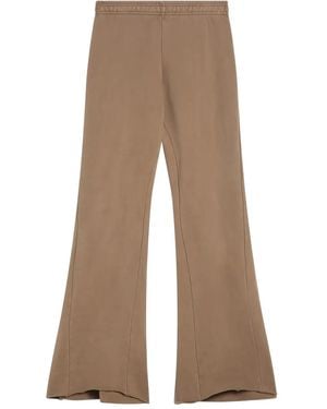 Entire studios Elasticated-Waist Flared Trousers - Natural