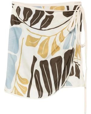 SIR. Lola Floral-Print Pareo - Metallic
