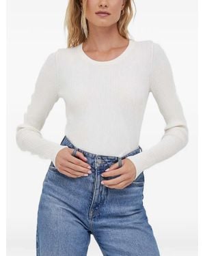 Joop! Ribbed-Knit Sweater - White