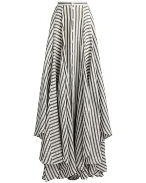Ralph Lauren Shamus Striped A-Line Skirt - White