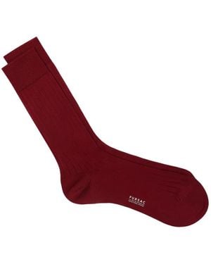 Fursac Ribbed-Knit Socks - Red