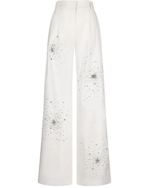 Des Phemmes Pantalon À Ornements En Cristal - Blanc