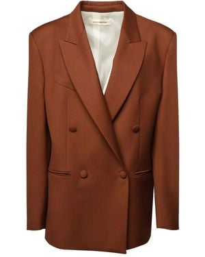 Nineminutes Blazer À Boutonnière Croisée - Marron