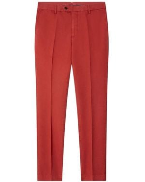 Hackett Pressed-Crease Slim-Fit Chino Trousers - Red