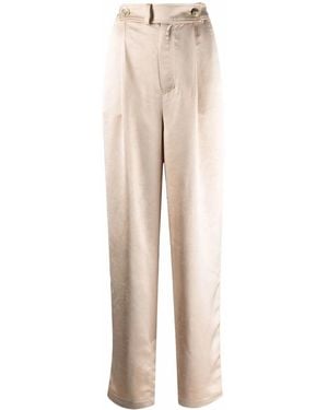 Aeron Odile Straight-Leg Satin Pants - Natural