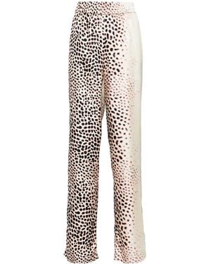 Roberto Cavalli Graphic-Print Straight Trousers - Natural