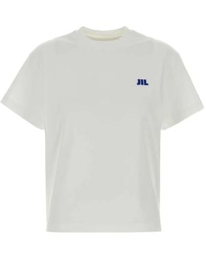 Jil Sander Logo-Embroidered T-Shirt - White