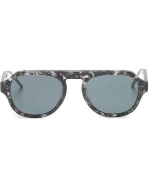 Thom Browne Round-Frame Sunglasses - Grey