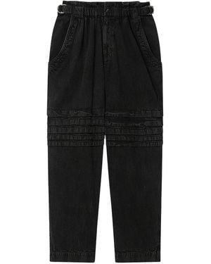 Isabel Marant Mellya Ruffled-Detail Trousers - Black