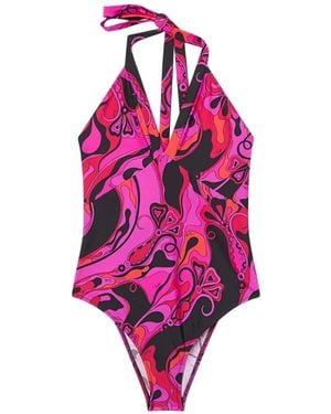 PUCCI Orchidee-Print Swimsuit - Pink