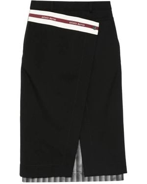 Antonio Marras Rock Striped Midi Skirt - Black
