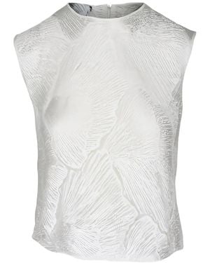 Akris Lace Sleeveless Blouse - White