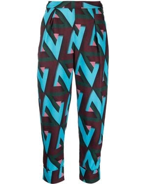 Rachel Comey Westside Abstract-Print Trousers - Blue