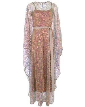 Baruni Verziertes Habiba Maxikleid - Natur