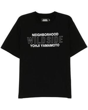 Yohji Yamamoto Camiseta De Manga Corta De X Neighborhood - Negro