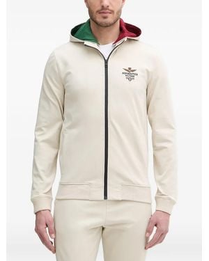Aeronautica Militare Veste À Logo Brodé - Natural