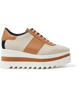 Stella McCartney Lace-Up Platform Trainers - White