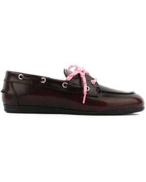 POSA Segelschuhe Mit Gebürstetem Finish - Weiß