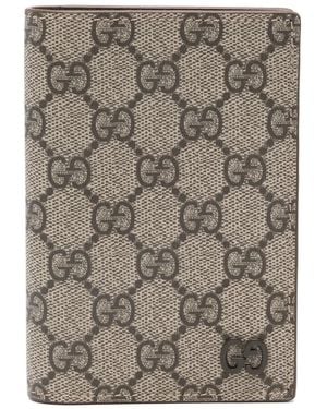 Gucci Gg Monogram Passport Holder - Gray