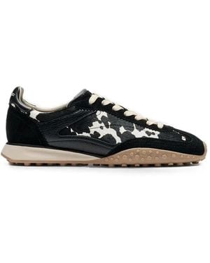 HOFF Bridge Mkii Animal-Print Paneled Sneakers - Black