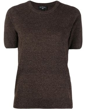 N.Peal Cashmere カシミア ニットトップ - ブラウン
