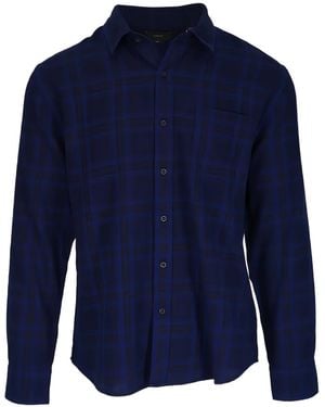 Vince Camicia A Quadri - Blu