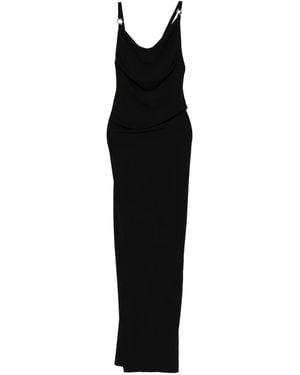 Coperni Floor-Length Cowl Neck Dress - Black