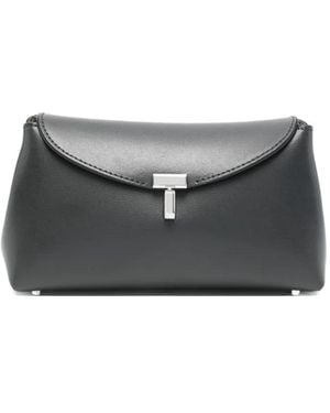 TOTEME Katoenen Clutch Met Logodetail - Grijs