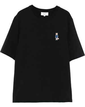 Maison Kitsuné エンブロイダリー Tシャツ - ブラック
