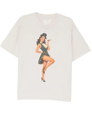 Melt T-Shirt Mit Grafischem Print - Weiß