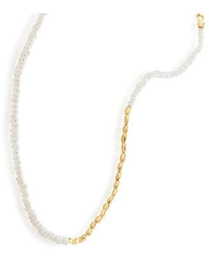 Monica Vinader Mini Nugget Pearl ネックレス - メタリック