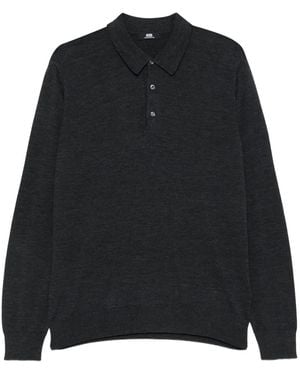 Alpha Studio Maglione A Maniche Lunghe E Colletto Stile Polo - Nero