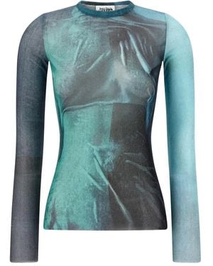 Jean Paul Gaultier Long-Sleeve Top - Blue