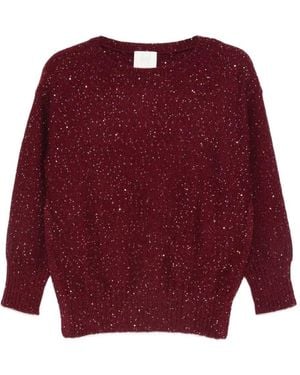 Marella Pull Ennio À Paillettes - Rouge
