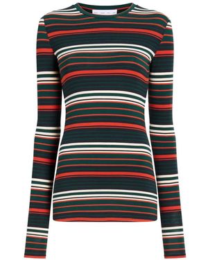 Proenza Schouler Mae Striped Top - Black