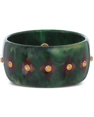 Mark Davis 18K Bakelite Bracelet - Green