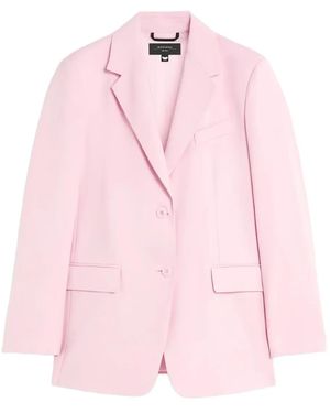 Weekend by Maxmara Materia Notched-lapel Wool Blazer - ピンク