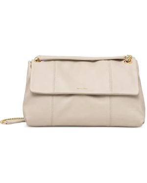 Trussardi Medium Orbita Chain-Strap Shoulder Bag - Natural