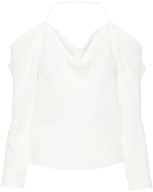 IRO Poani Off-Shoulder Draped Blouse - White