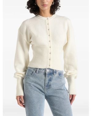 Manière De Voir Cardigan Mayla À Taille Côtelée - White