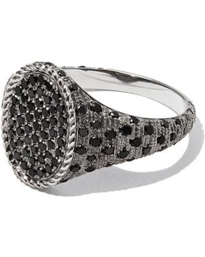 Yvonne Léon 18Kt Oval Diamond Signet Ring - White