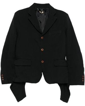 Comme des Garçons Single-Breasted Blazer - Black