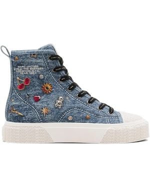 Marc Jacobs Charms Denim High-Top Trainers - Blue
