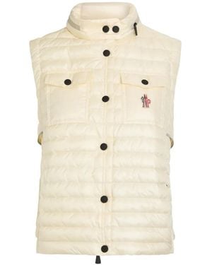 Moncler Gumiane Quilted Logo-Patch Gilet - Natural