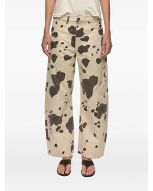 Bimba Y Lola Barrel Pony Denim 5-Pocket Pants - Natural