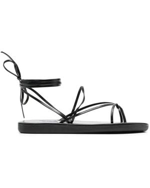 Ancient Greek Sandals Leather Ankle-Tie Sandals - White