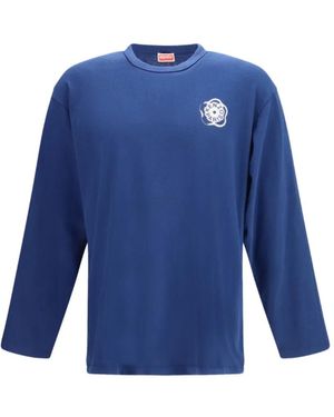KENZO "Gots Boke Flower 2.0 Relax" Long Sleeves T-Shirt - Blue