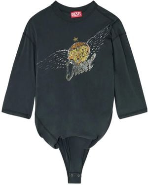 DIESEL T-Shirt Bodysuit With Concert Graphics - Blue